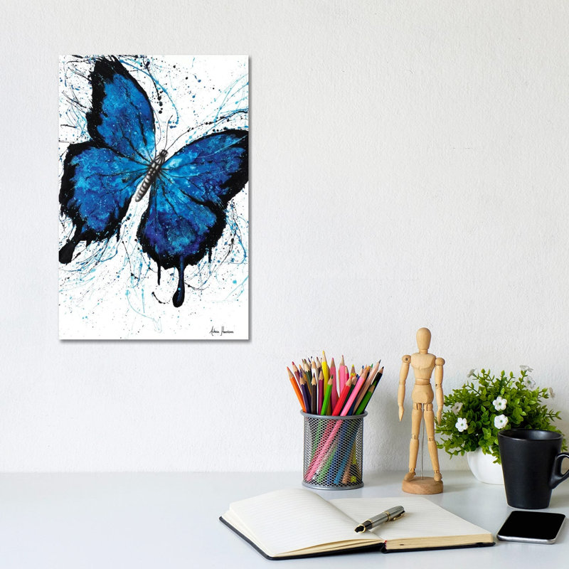 Beach Butterfly by Ashvin Harrison - Print on Canvas, Wrapped Canvas, 20.32 cm H x 30.48 cm W