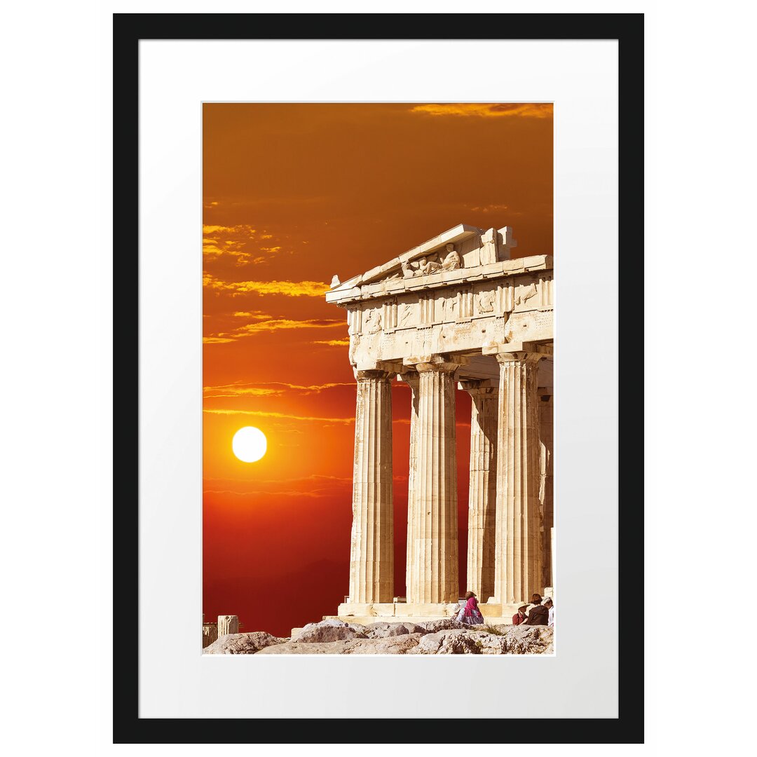 Gerahmtes Poster Tempel der Athene