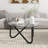 Maelana Abstract Coffee Table Triangular Glass Top