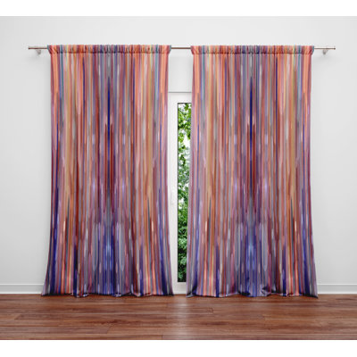Semi Sheer Curtain Panel Pair