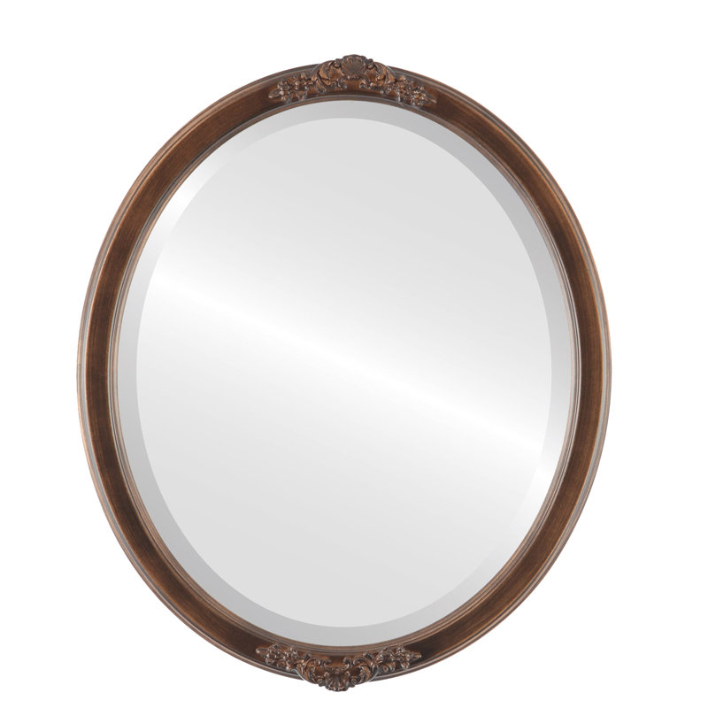 Wingate Wood Flat Wall Mirror, 17" x 13", Sunset Gold