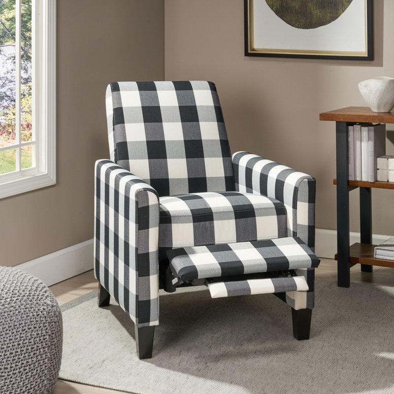 Upholstered Recliner, Black