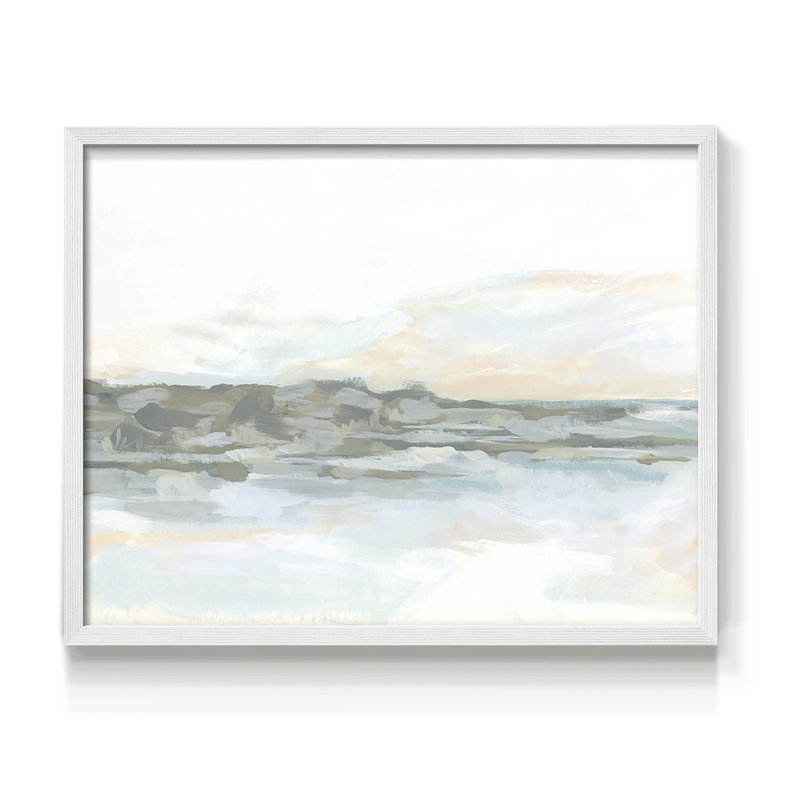 Rock Coast I - Reproduction encadrée - Restickable, H 16 po x l 20 po, Blanc