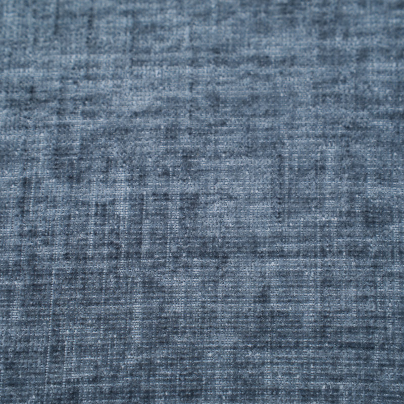 Canapé d'angle bleu 3 places avec rangement et banquette, style traditionnel américain, revêtement doux au toucher, chenille marine, dossier à coussins.