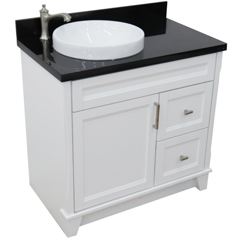 Ensemble de meuble-lavabo simple 37 po Makson, Noir galaxie
