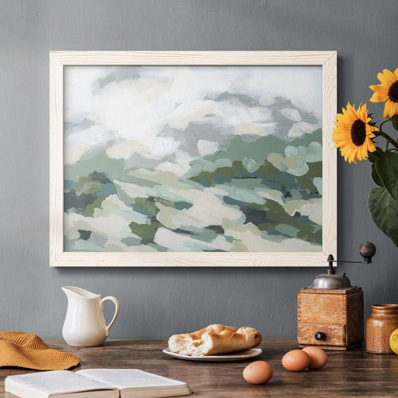 Verdant Hillside I, reproduction d'art sur toile, Cadre blanc, H 18 po x l 26 po x P 1,5 po
