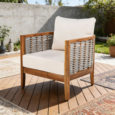 Outdoor  Armchair with Woven Rope