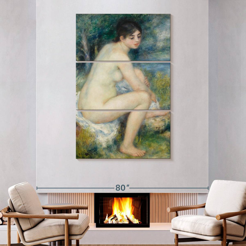 Leisha, femme nue dans un paysage, H 74 po x l 48 po