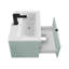 Ensemble de meuble-lavabo mural moderne 24 po - Poignées sauge / noir Loft Collection-824064419-824064425