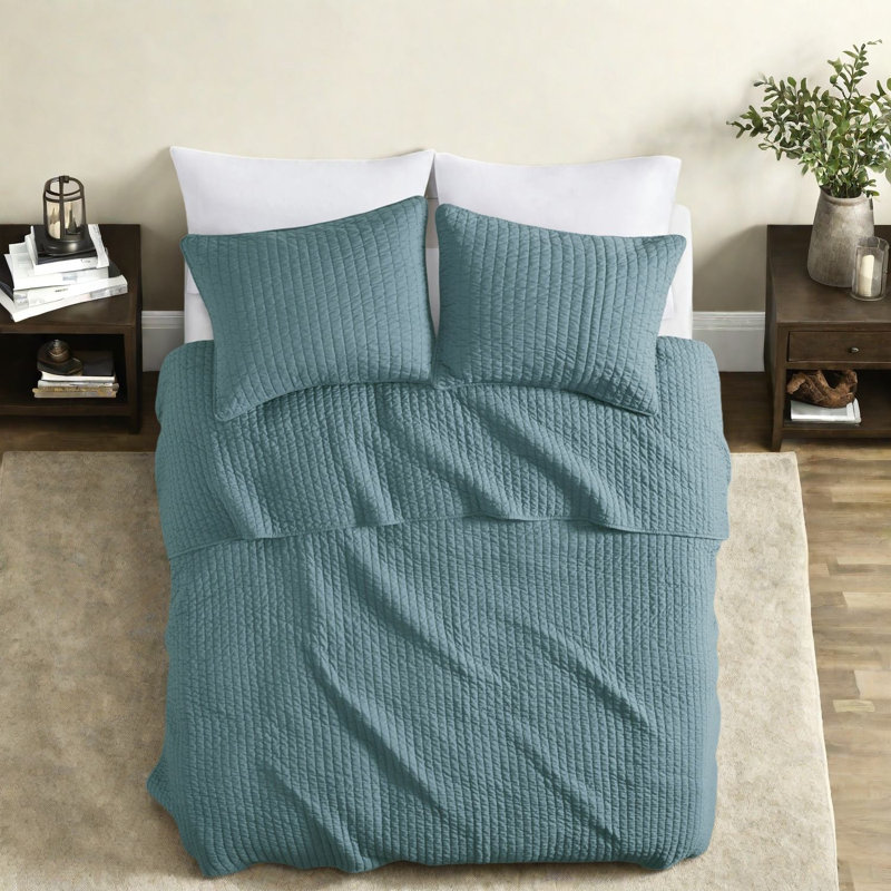 Ensemble de literie réversible bleu sarcelle