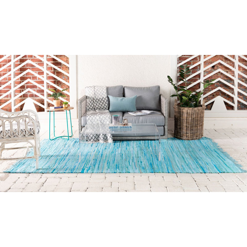 Gwin Cotton Abstract Indoor Rug, Rectangle 9' x 12'