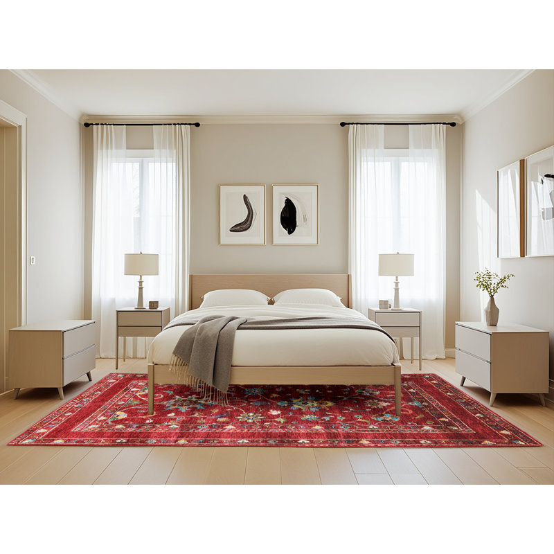Tapis oriental rouge Fyllia, Rectangle 5 pi x 8 pi