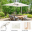 Parasol de patio rectangulaire - Parasol à manivelle 10 pi avec bouton-poussoir inclinable pour meubles d'extérieur, terrasse, jardin ou piscine par Pure Garden (Beige)-1752484752