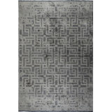 Rapture Geometric Acrylic/Cotton/Rayon Beige Gray/Dark Gray Area Rug