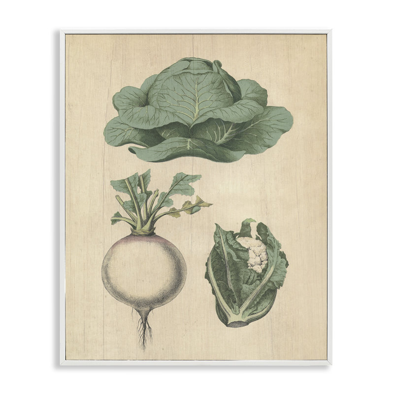  Légumes de jardin rétro, estampe numérique par Daphne Polselli, H 14 po x l 11 po