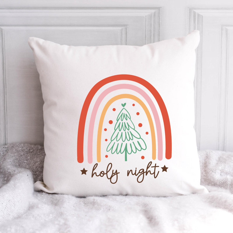 Coussin ChristmasRainbow-07, 20 po x 20 po