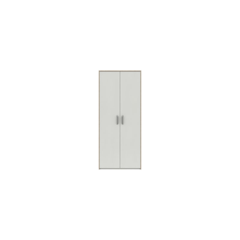 Zakariyah 2 Door Manufactured Wood Wardrobe, White