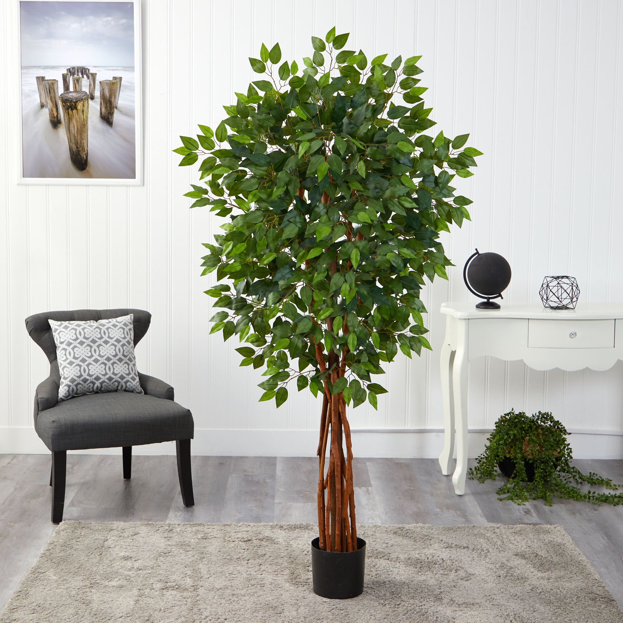 Primrue 66'' Faux Ficus Tree in Pot Liner | Wayfair