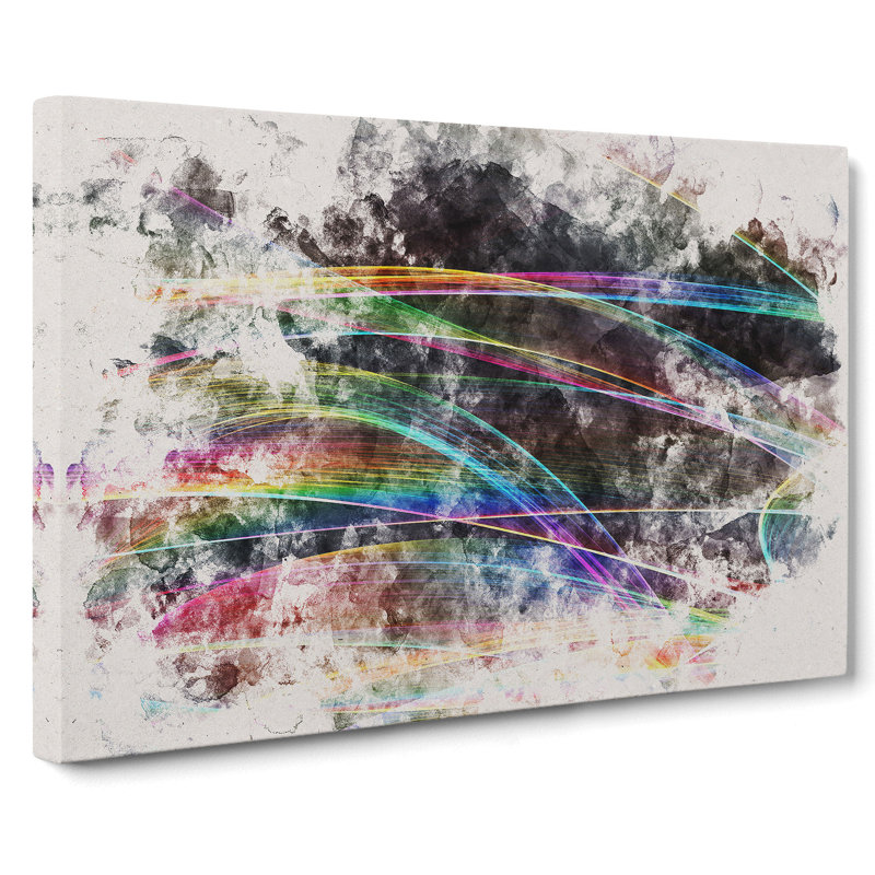 Rainbow Smoke Vol (1) - Wrapped Canvas, 35cm H x 50cm W x 3cm D
