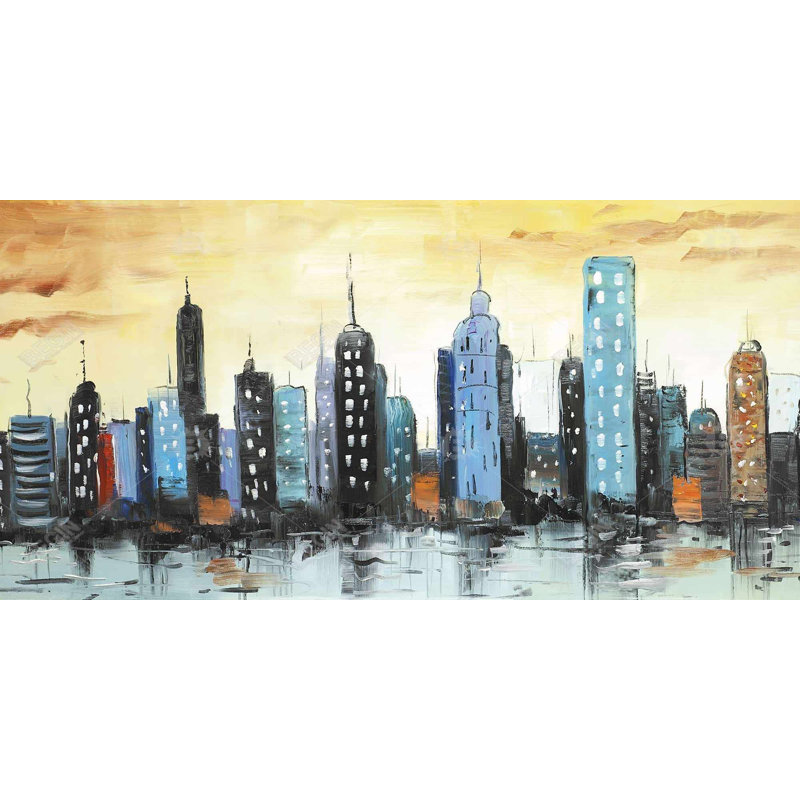 Skyline sur paysage urbain - Art sur toile pour la décoration intérieure