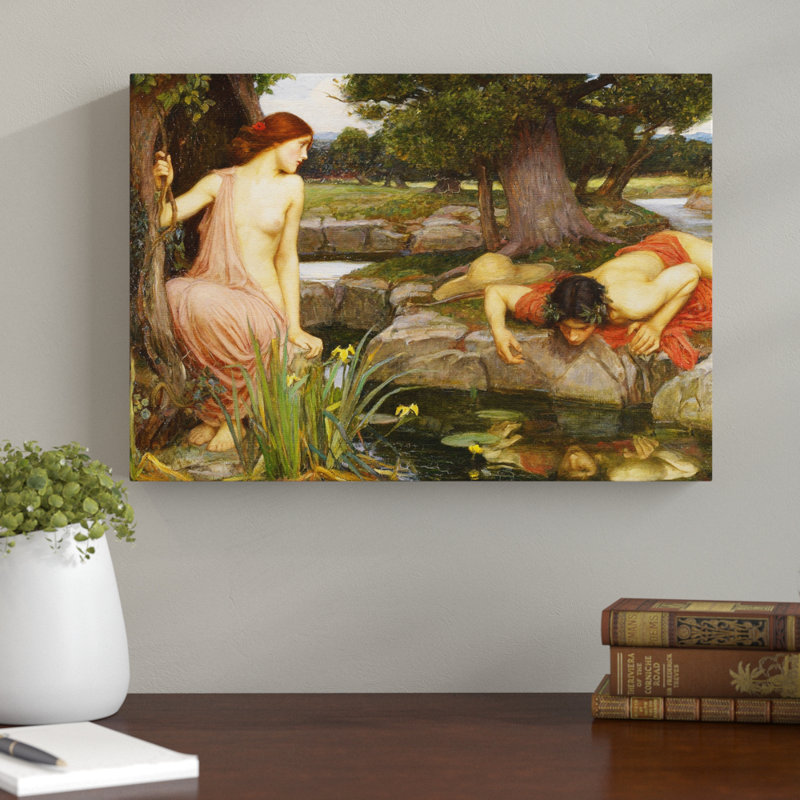 John William Waterhouse - Wrapped Canvas Painting, 40cm H x 60cm W