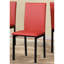Chaises de salle à manger rouges en similicuir avec structure en métal et 4 chaises-1391750517