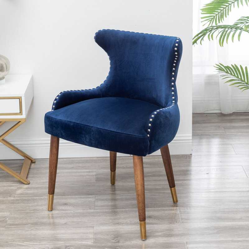 Jaria Tufted Armchair, Blue Polyester