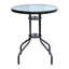 Outsunny Bistro Coffee Table Tempered Glass Top 60cm Diameter