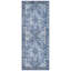 Tapis doux à imprimé médaillon avec envers antidérapant Tapis de salon bleu-1544332085