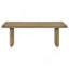 Table basse brune patinée délavée
