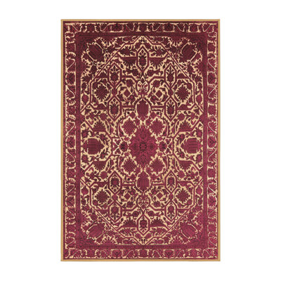 Tapis brun lavable à la machine Morghyn Mid-Century Modern 2228
