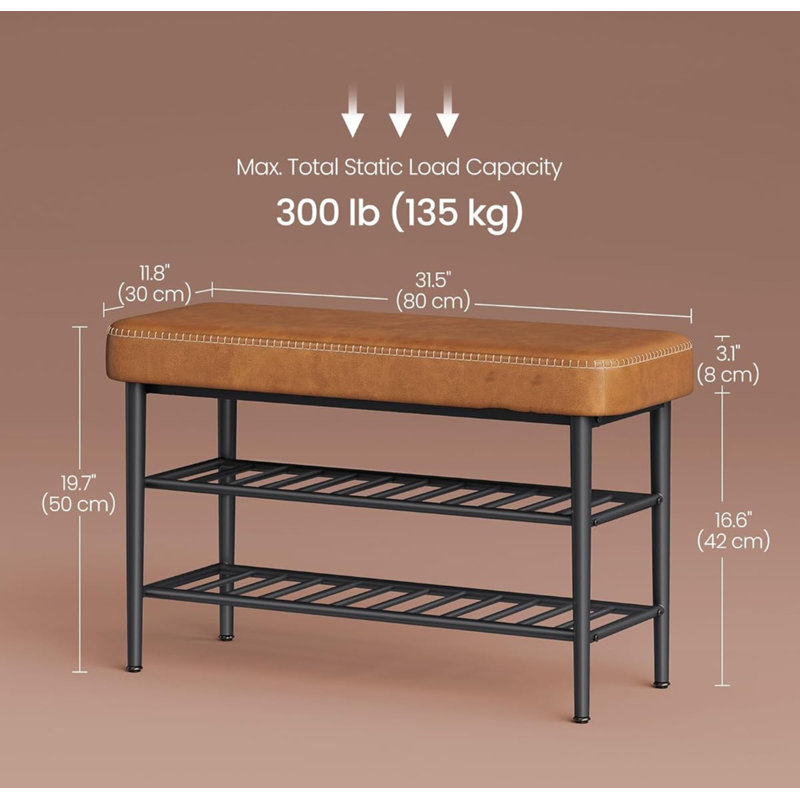 6 Pair Shoe Storage Bench
