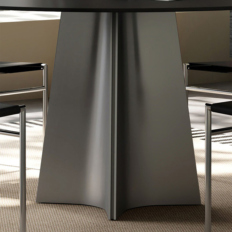 Table de salle à manger ronde Modern, H 29,5 po x l 47,2 po x P 47,2 po, Ensemble de cinq pièces : table, quatre chaises