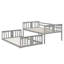 Lit simple superposé simple avec échelle, lit superposé en bois massif avec garde-corps de sécurité, mobilier de chambre peu encombrant-1309555498