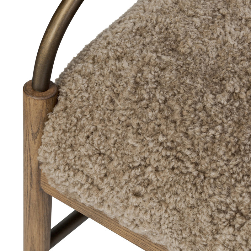 Demi Upholstered Accent Stool, Taupe