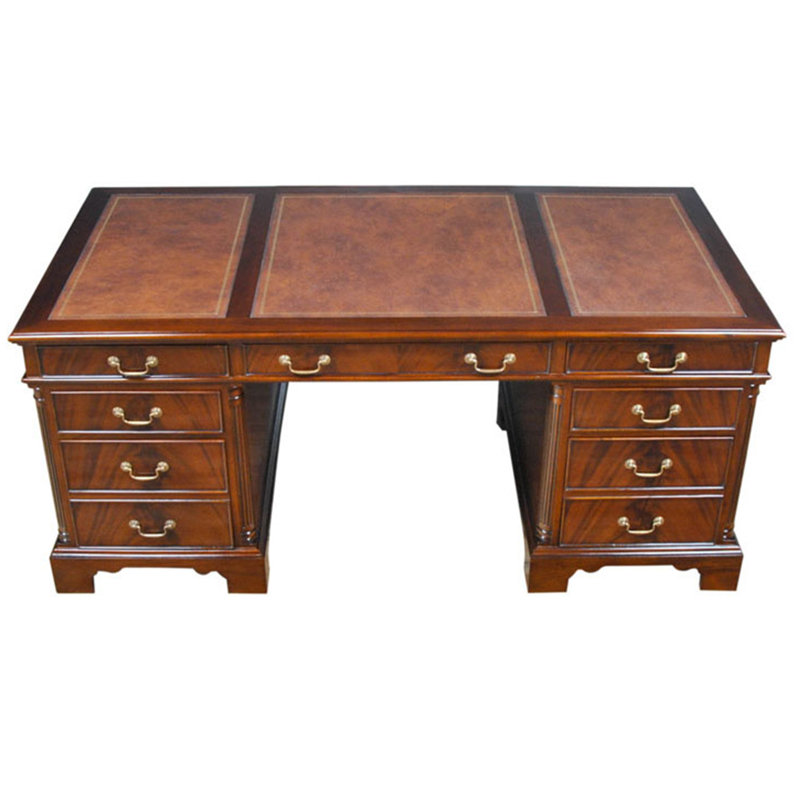 Bureau de direction Ceballos, H 30 po x l 72 po x P 38 po, Brown