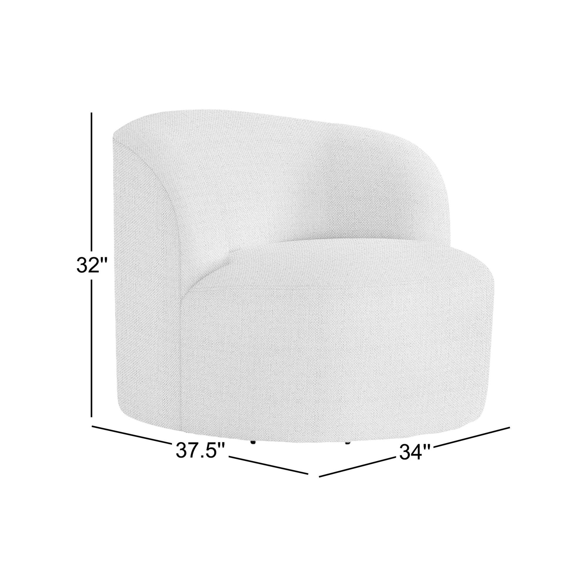 Mulia Swivel Patio Chair with Cushions, Light Grey Vinyl 6503-010