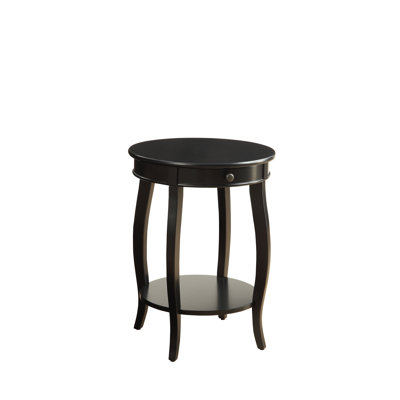 Alysa Black Finish Accent Table