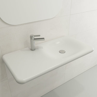 BOCCHI Fenice 17.91'' Fireclay Rectangular Bathroom Sink