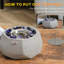 Foyer de table en béton, foyer à alcool portable 9 po avec couvercle pour l'intérieur et l'extérieur, 0,1 gallons maximum, 215 pieds carrés, brûle avec alcool liquide et alcool solide, gris clair