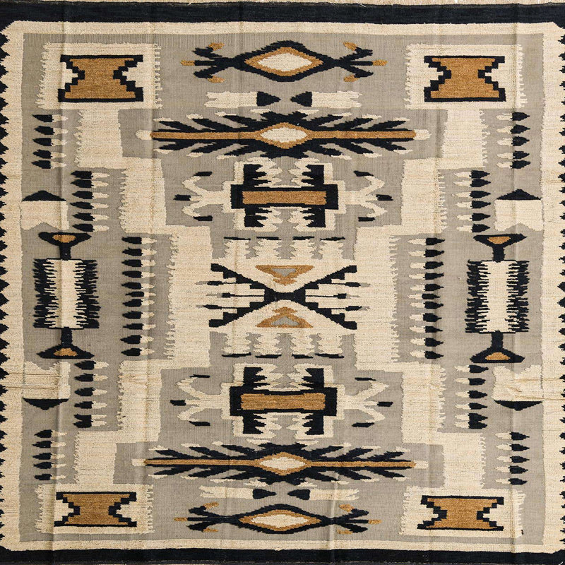 Abstract Indoor Rug, Square 5'