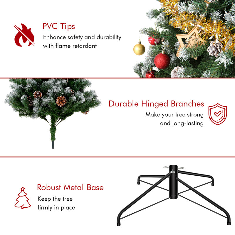 6ft Lighted Artificial Spruce Christmas Tree