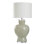 Montoursville Andren Table Lamp - Gray Finished Ceramic Body With Crystal Base - Hardback Shade