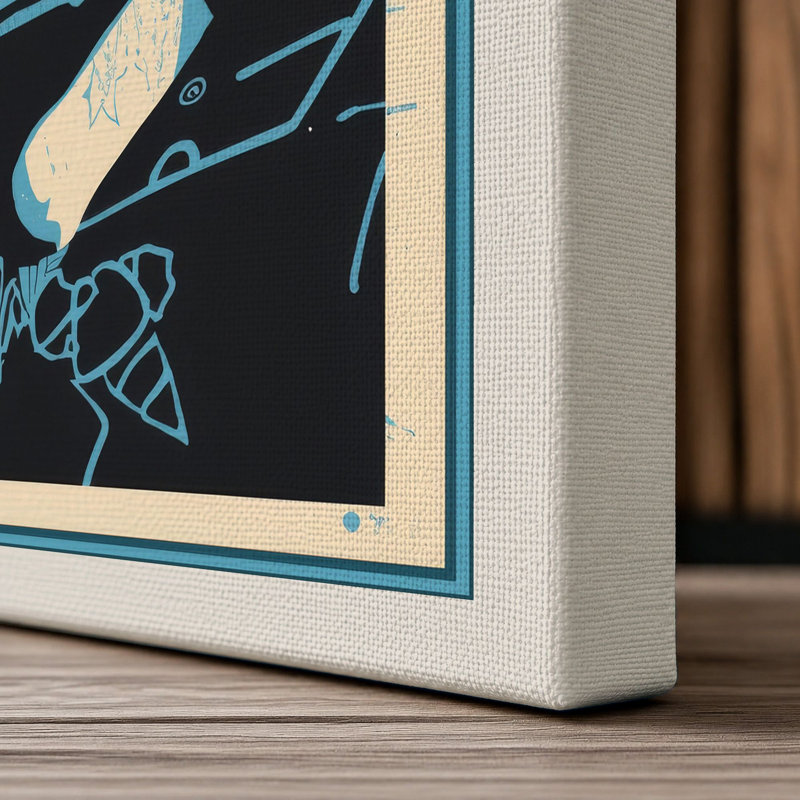 Contemplation Stencilled Typography - Wrapped Canvas, 24x16 - 61.0 x 40.6 cm, Cream Border