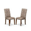 3 Piece Dining Set Contains a Rectangle Dining Room Table with Dropleaf and 2 Dark Khaki Linen Fabric Upholstered Chairs, Mahogany-109975337-106903614-106903612
