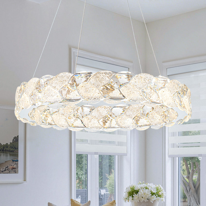 Lustre en cristal 20 po Modern
