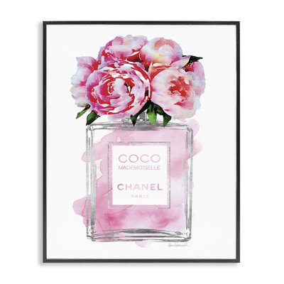 «Perfume Bottle Flower Peony» par Amanda Greenwood, reproduction d'art graphique sur toile