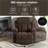 Recliner Sofa with 360° Swing, 8-Acupoint Massage, Heating, USB Ports &amp; Cup Holders | Walnut Brown | Metal &amp; Wood-412012016-412012029