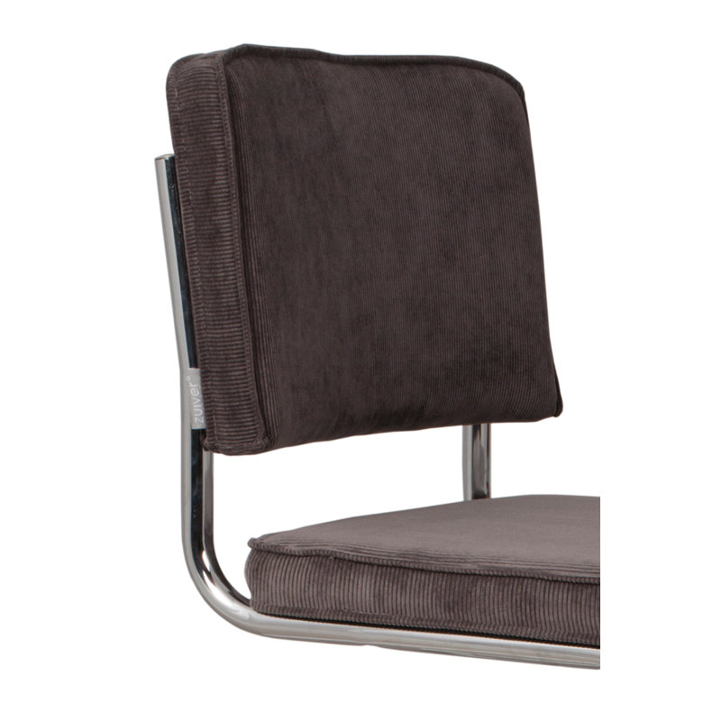 Ridge Kink Upholstered Dining Chair, Black, Black