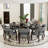  Wexford Collection Set of 2 Mid-Century Modern Upholstered Dining Chairs, Faux Leather Wood Accent Chairs with Arms and Casters for Dining Room, Kitchen or Office-10272574-49655580